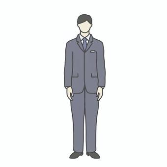 礼服　スーツ 礼服,スーツ,男性,洋服,ネクタイ,ワイシャツのイラスト素材