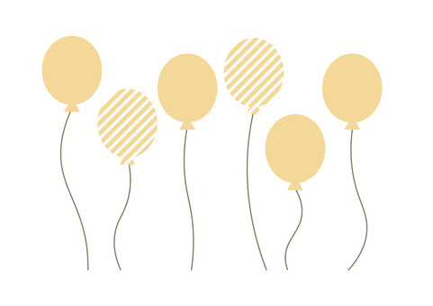 Illustration, balloon, yellow, celebration, 