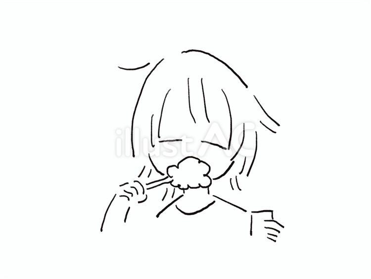 歯磨きをする人のイラスト イラスト,手描き,歯磨きのイラスト素材
