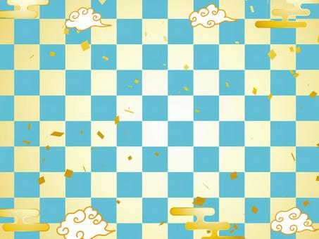 正月和風和柄年賀状 年賀状,和柄,和風,正月,可愛い,美しい,ベクター,紙吹雪,パーティー,お祝いのイラスト素材