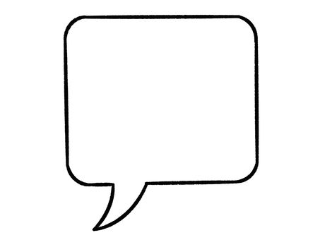 真四角の吹き出し 吹き出し,四角,四角形,正方形,真四角,透過,シンプル,角丸,イラストのイラスト素材