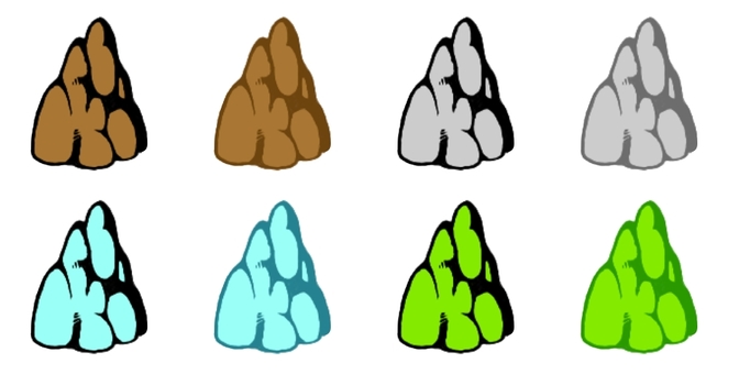 Illustration, rocky mountain, rock wall, mountain, 