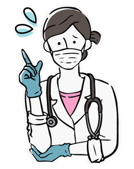 A hurried doctor (mask), JPG, PNG and AI A hurried doctor (mask), a woman doctor, a doctor, doctor, JPG, PNG and AI