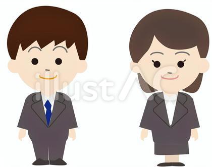 男性と女性の二人の新入社員