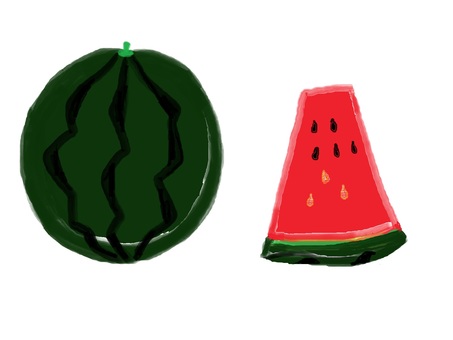 Illustration, watermelon, fruit, fruits, 