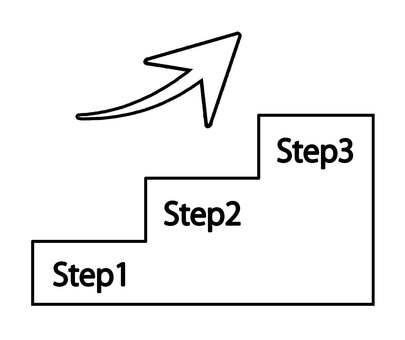 ステップアップ（挑戦） ステップ,フェーズ,矢印,階段,向上,レベルアップ,スキルアップ,出世,昇進,達成のイラスト素材