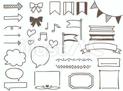 シンプル・手書き風・セット