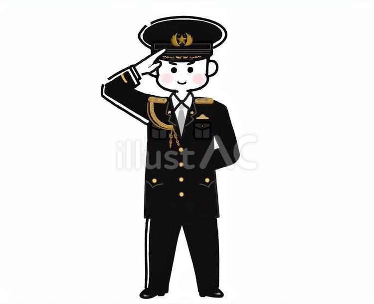 警察官・礼服 警察官,儀礼服,礼服のイラスト素材