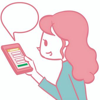 スマホ操作 2 スマホ操作 2 スマホ,操作,女性のイラスト素材