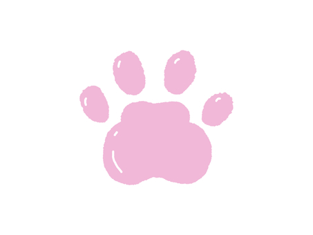 猫の肉球 猫の肉球 猫,肉球,ピンク,動物,ペット,マークのイラスト素材