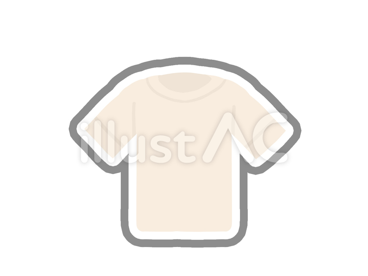 Tシャツ　アイコン　線あり シャツ,衣類,線ありのイラスト素材