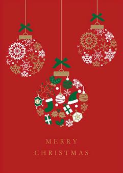 クリスマス飾り4210 クリスマス,飾り,赤,装飾,デコレーション,雪の結晶,クリスマスカード,ポストカード,背景,壁紙のイラスト素材