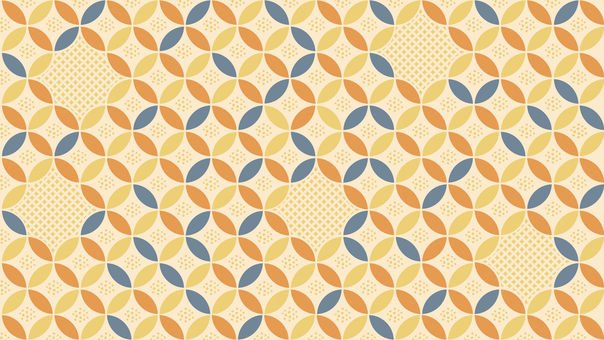 16:9_和モダン七宝デザイン背景 16:9_和モダン七宝デザイン背景 背景,オレンジ,七宝,和柄,モダン,おしゃれ,レトロ,クラシック,大正,イメージのイラスト素材