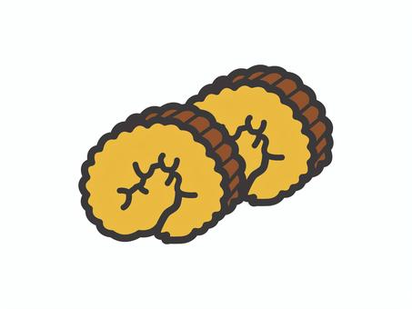 伊達巻（２切）01 伊達巻,おせち,正月,食べ物,アイコン,マーク,シンプルのイラスト素材