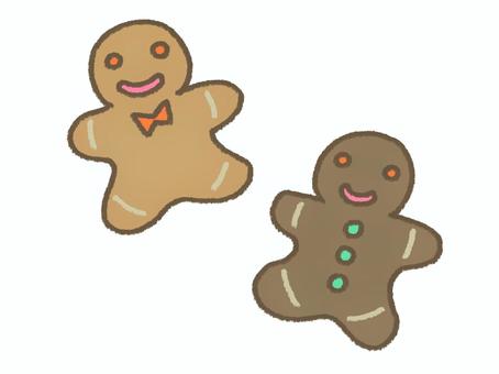 Illustration, christmas, ginger, cookie, 