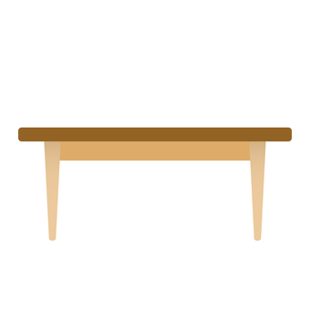 横から見た木製ローテーブル ローテーブル,木製,ダイニング,家具,テーブル,インテリア,ナチュラル,机,リビング,シンプルのイラスト素材