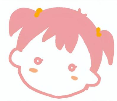 無表情の子どもの顔 顔,表情,かわいい,子ども,無表情のイラスト素材