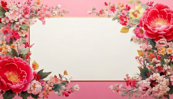 Japanese style floral frame, frame, frame, fashionable, JPG