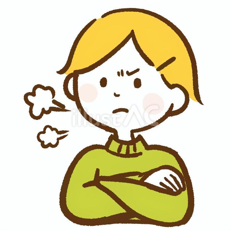 怒っている女の子 人物,女の子,怒るのイラスト素材
