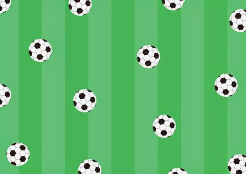 サッカーボールとフィールドの背景素材 スポーツ,サッカー,ボール,フィールド,縞模様,背景のイラスト素材