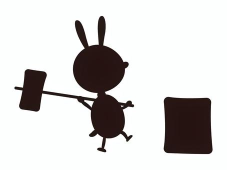 月の餅つきうさぎシルエットアイコン1 うさぎ,餅つき,十五夜,月見,杵,臼,9月,秋,影,モノクロのイラスト素材