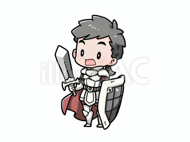 騎士_おどろき顔 人物,男の子,男性のイラスト素材