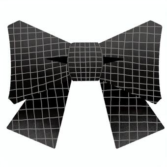 黒リボン（チェック柄） リボン,黒,チェック,柄つき,かわいいのイラスト素材