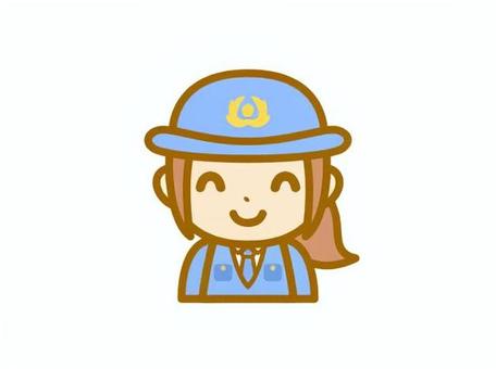 警察官女性の笑顔 警察官,婦警,人物,女性,笑顔,公務員,制服のイラスト素材