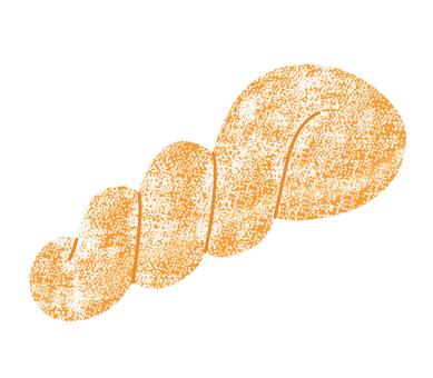 ツイストドーナツのアイコン ツイスト,ドーナツ,お菓子,デザート,おやつ,洋菓子,砂糖,甘い,食べ物,揚げるのイラスト素材