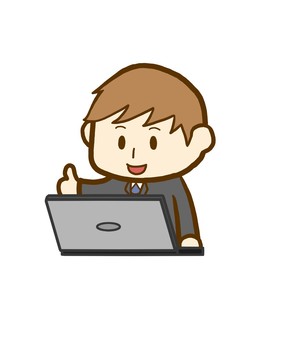 Illustration, laptop, pc, a smile, 