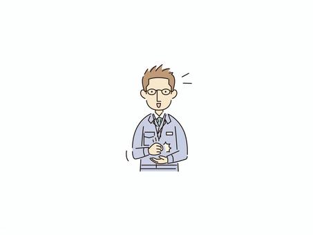 納得する男性事務員 理解,承認,同意,受け入れ,共感,合意,納得,カラー,男性事務員,事務員のイラスト素材