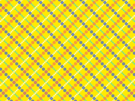 トロピカルカラーのフラワーチェック柄