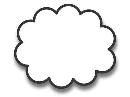 もこもこ吹き出しフレーム 影付 黒 もこもこ吹き出しフレーム 影付 黒 吹き出し,ふきだし,フレーム,枠,もくもく,もこもこ,雲,タイトル,セリフ,メッセージのイラスト素材