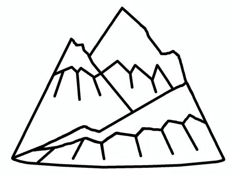 山 山,地形,風景,田舎,山脈,イラストのイラスト素材