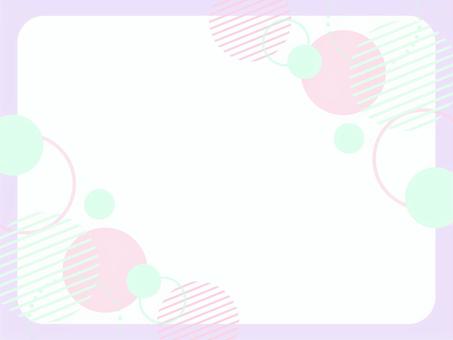 パステルなメンフィスフレーム 紫 背景,メンフィス,ポップ,かわいい,パステル,ゆめかわ,紫,ピンク,緑,円のイラスト素材