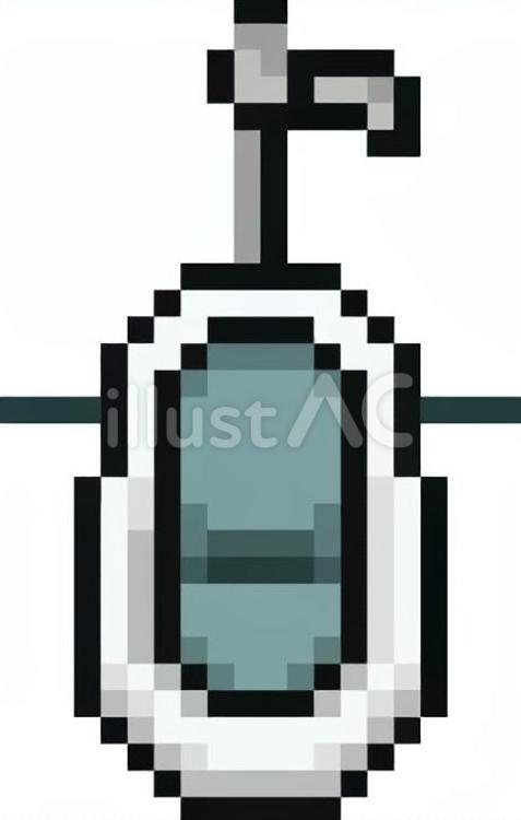 ドット絵の白の和式トイレです。 ドット絵,和式,トイレのイラスト素材