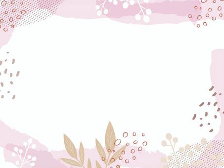 ボタニカルイラスト 秋,背景,フレーム,和風,和柄,葉,模様,自然,植物,11月のイラスト素材