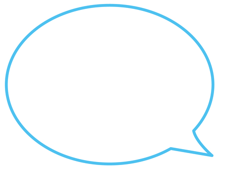 Simple light blue line speech bubble, , JPG and PNG