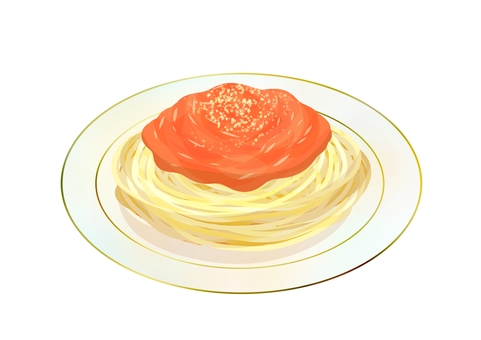 ミートスパゲティ ミートスパゲティ,ミートパスタ,スパゲティ,パスタ,食べ物,料理,皿,洋食,素材,popのイラスト素材