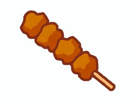 から揚げ棒 からあげ,惣菜,ホットスナック,コンビニ,食べ物,手書き,肉,から揚げ,ジューシー,油のイラスト素材