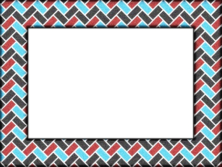 檜垣模様の額縁フレ−ム　赤　水色 檜垣模様,額縁,フレ−ム,ポストカード,メッセージカード,飾り枠,あしらい,背景なし,ザラザラ,ノイズのイラスト素材