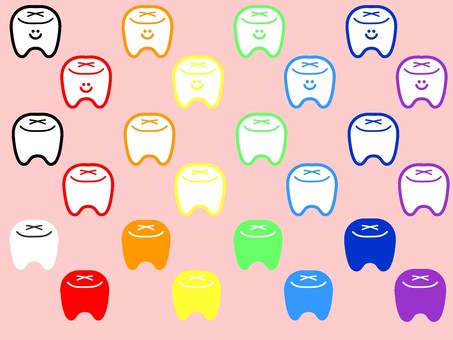 Teeth (color, with face, without face), tooth, icon, look, JPG, PNG and EPS