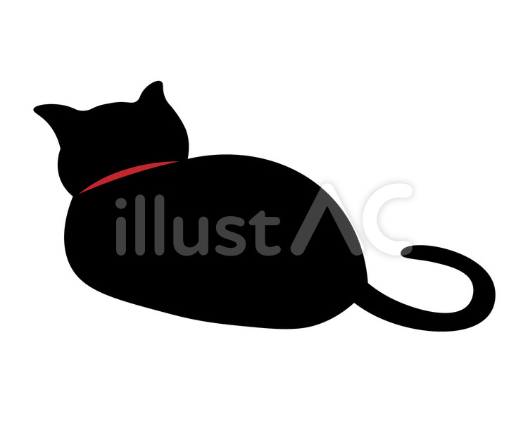 猫　くつろぐ 猫,黒猫,子猫のイラスト素材