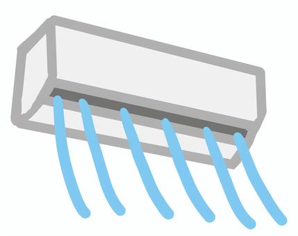 エアコンから冷風 エアコン,冷風,冷房,風,吹く,冷たい,出る,流れる,下向きのイラスト素材