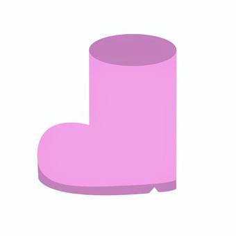 ピンク色の長靴