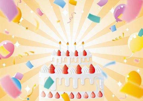 ポップな誕生日パーティーのイメージ素材