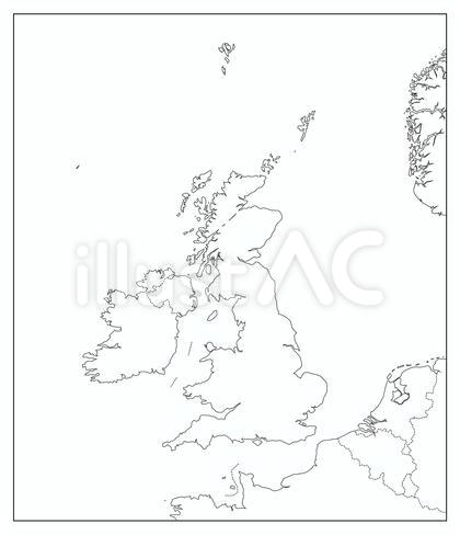 イギリス白地図