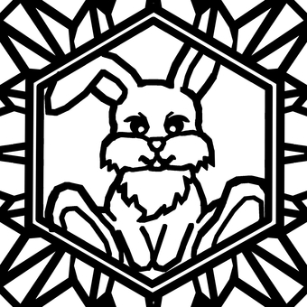 シームレスなモザイク　干支 卯　o 卯,兎,ウサギ,干支,動物,正月,年賀状,背景素材,線,バックグラウンドのイラスト素材