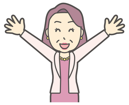  お金持ちマダム-083-バスト おばさん,嬉しい,中年,女性,富裕層,マダム,裕福,お金持ち,ミセス,おばちゃんのイラスト素材