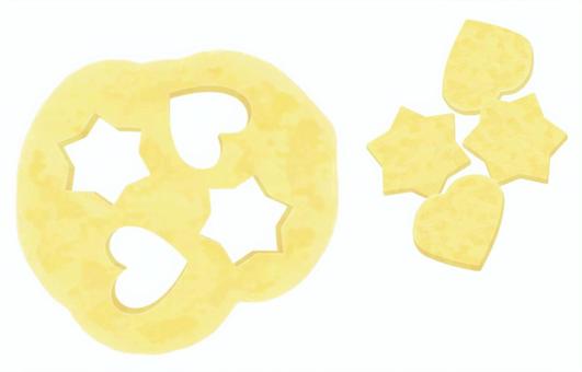型取り 型取り,くり抜く,ハート,星,お菓子作り,生地,クッキー,ビスケット,料理,調理のイラスト素材